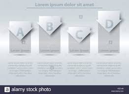 Four Topics Simple White 3d Paper Bar Chart Graph With Arrow