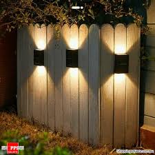 4x Led Solar Wall Light In Outdoor Up