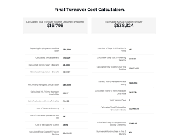 how to calculate employee turnover cost