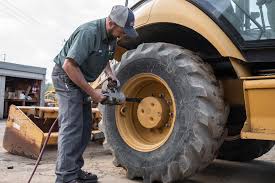 backhoe tire installation replacement