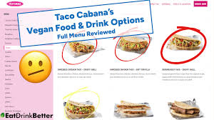 taco cabana vegan food drinks 2023