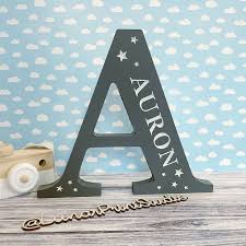 personalised wooden letter engraved