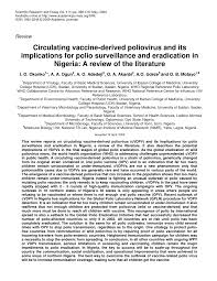 pdf circulating vaccine derived poliovirus and its implications for pdf circulating vaccine derived poliovirus and its implications for polio surveillance and eradication in ia a review of the literature