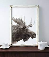 Moose Wall Art Animal Prints Animal Art