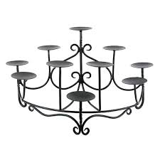 Achla Designs Tiered Spandrels Hearth Fireplace Candelabra 27 In Long Graphite Finish 27 Black