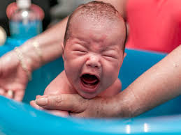 If your baby has raw skin from a diaper rash, you can soak the affected area in a baking soda bath three times per day. Safe Baby Bath Temperature Raising Children Network