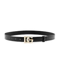 gabbana dg logo buckle leather belt