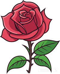 flower clipart red rose flower with