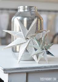 The point should also line up with the first fold which was the long middle crease. Diy Christmas Ornament Book Page Or Map Paper Star The Diy Mommy