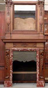 Mahogany Fireplace Mantel And Trumeau