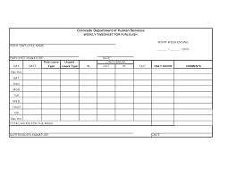 Free Printable Time Sheets Forms Furlough Weekly Time