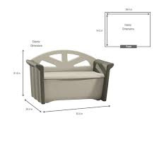 Resin Patio Storage Bench Fg376401olvss