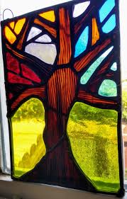 Rainbow Tree Of Life Stained Glass