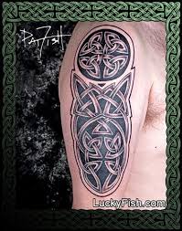 Celtic warrior symbol warrior dragon tattoo celtic. Celtic Upper Arm Sleeve Tattoos Luckyfish Art