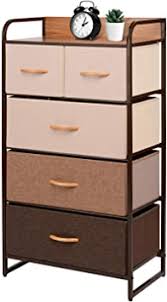 Romoon tall narro dressers for bedroom, closet & entryway 6. Amazon Com Oraf Vertical Tall Dresser Storage Chest With 5 Drawers Sturdy Steel Frame Wood Top Furniture Dresser Organizer For Bedroom Dorm Hallway Entryway Small Space Easy Pull Fabric Bins Multi Espresso Kitchen Dining