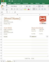 Hotel Invoice Sample Guest Bill Guest Folio Template Hotels