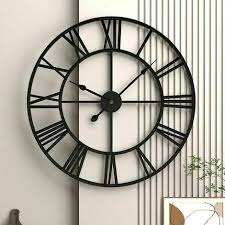 Wall Clock With Large Roman Numerals