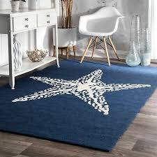 nuloom hand hooked marine indoor outdoor area rug size 6 x 9 blue
