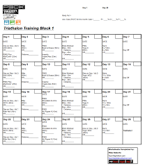 triathalon training and nutrition plan