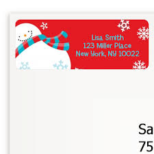 Snowman Fun Christmas Return Address Labels Christmas Return