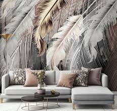 nordic light feathers wallpaper mural