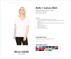 8815 Bella Canvas Ladies Slouchy V Neck T Shirt
