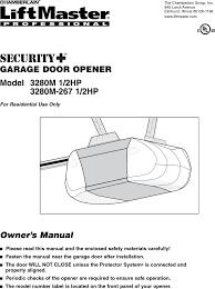 security 3280m owners manual 1002735