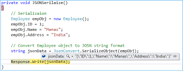 using json net library in c