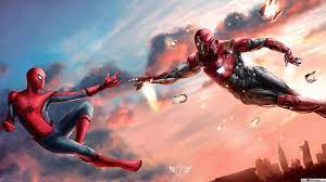 spider man and iron man hd wallpaper