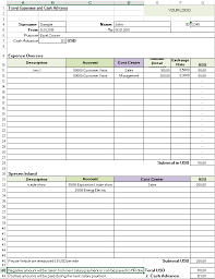 excel template free travel expense