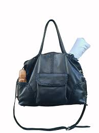 Kelly Diaper Bag Black Lightweight Leather Not Rational