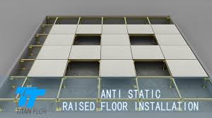 anti static raised floor installation