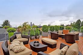 seattle contemporary rooftop patio with