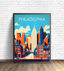 Philadelphia Retro Art Print