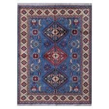 blue tabrizi design afghan carpet