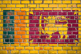Sri Lanka On A Grunge Brick Background