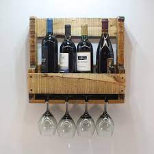 Wall Mounted Rustic Wine Rack Holds