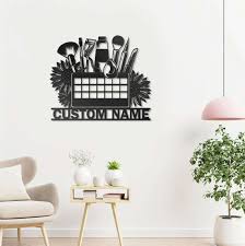 artist makeup tool metal sign