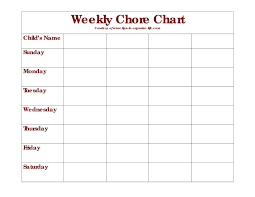 Weekly Chore Charts Templates Unique Chore Template New