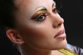 photo female model in futuristic makeup