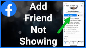 fix add friend not showing on facebook