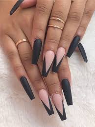 Today, we have put together our favorite list of black nail ideas for woman. 13 Coffin Acrylic Nail Design Miss Patches Acrylic Nail Designs Coffin Long Acrylic Nails Coffin Coffin Shape Nails
