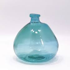 Recycled Glass Vase 23cm Blown Glass