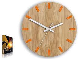 Wall Clock Simple Orange With White
