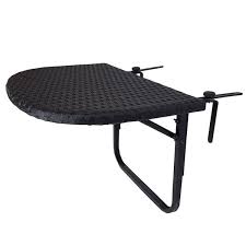 Black Metal Outdoor Side Table With