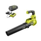 110 MPH 525 CFM Lithium-Ion Cordless 40V Jet Fan Leaf Blower Kit with 4.0 Ah Battery and Charger RY40480VNM Ryobi