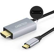 Cáp USB Type-C to HDMI 2.0 CHOETECH Đầu Nối Mạ Vàng Tương Thích Thunderbolt  3 (4K @ 60Hz) 1.8m - Hàng Chính Hãng - Cáp HDMI - Displayport