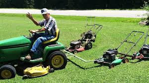 homemade pull behind mower up to