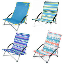 The low folding beach chair was equipped with a fabric cup holder with a black mesh bottom to provide storage room for. Low Folding Beach Chair Camping Festival Beach Pool Picnic Deckchair Lounger Ebay