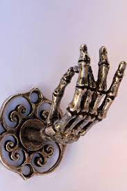 Silver Plated Skeleton Hand Wall Hook